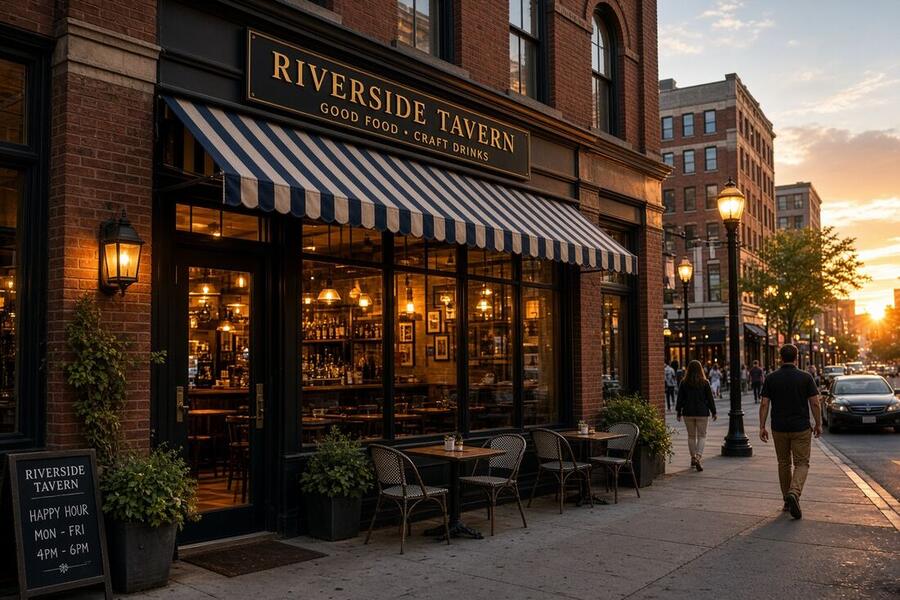 Riverside Tavern storefront